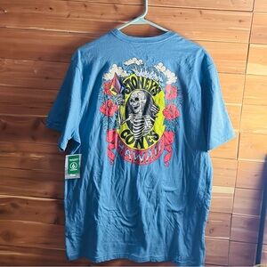Volcom Blue Skeleton Graphic Tee
